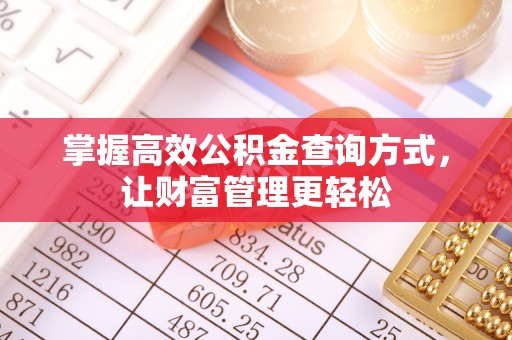 汐止掌握高效公积金查询方式，让财富管理更轻松